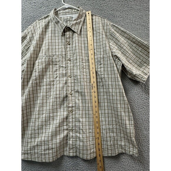 Dickies Shirt Mens 3XL Beige Plaid Short Sleeve Temp-iQ Performance Work - Picture 5 of 14